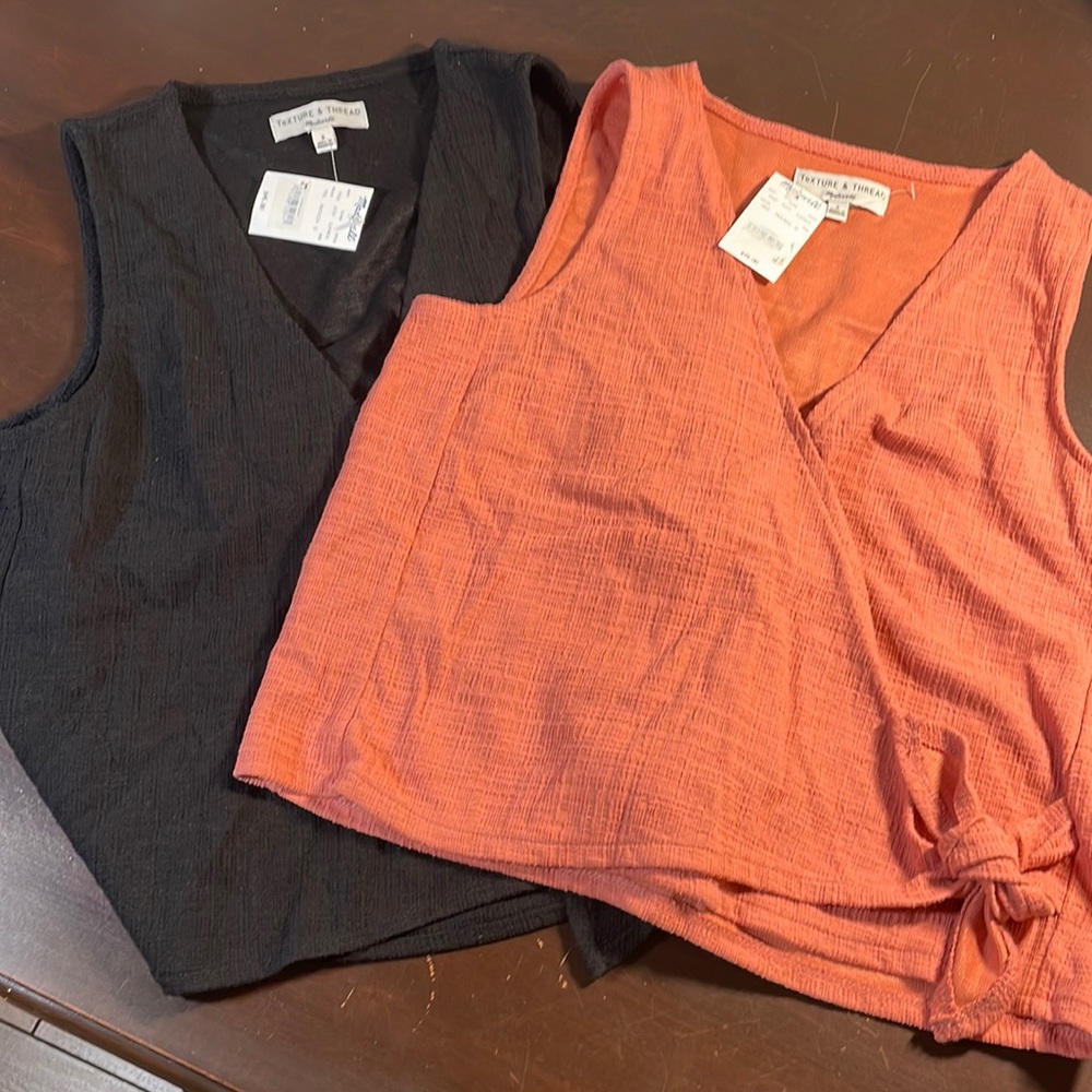 Madewell texture & thread sleeveless tops (2)